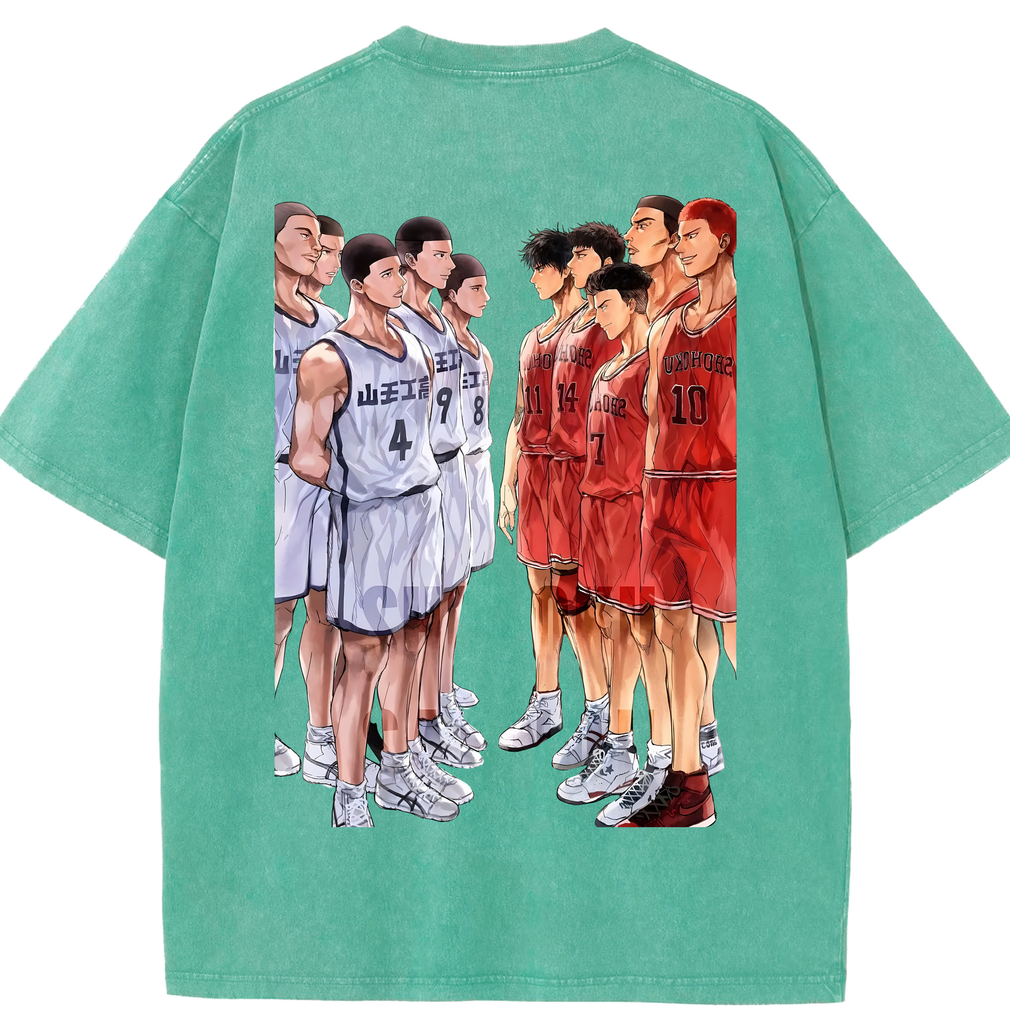 （画像用） SLAM DUNK／スラムダンク 綿100% ヴィンテージ風 半袖Tシャツ（背面プリント）